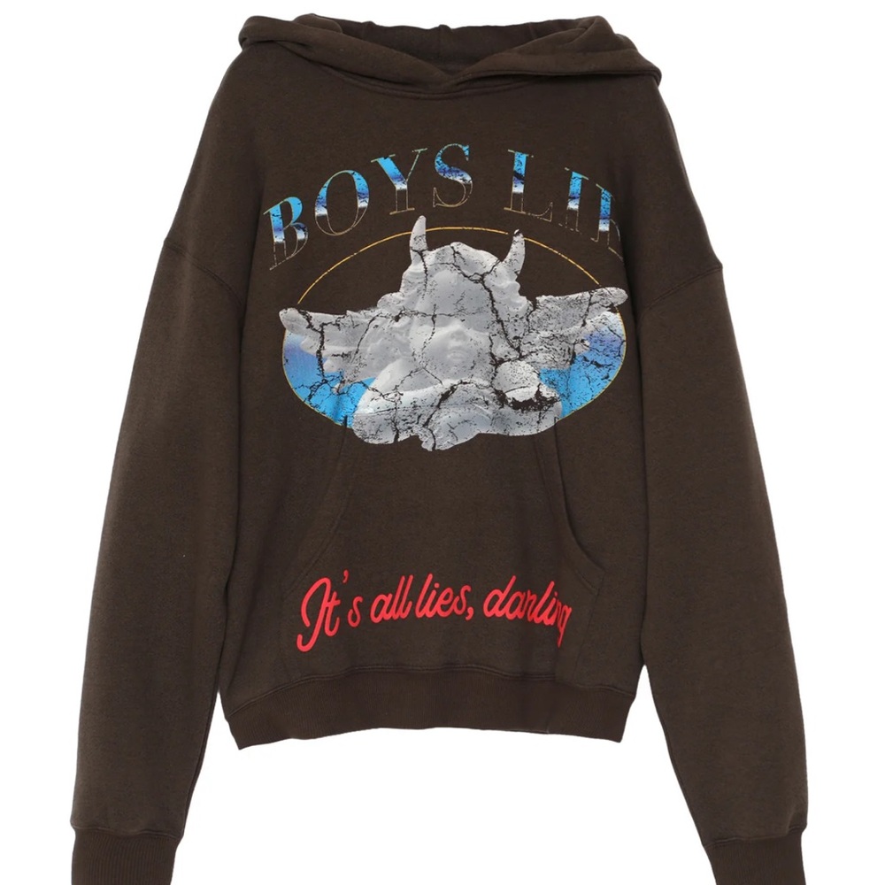 Boys Lie Here Lies Racer Hoodie